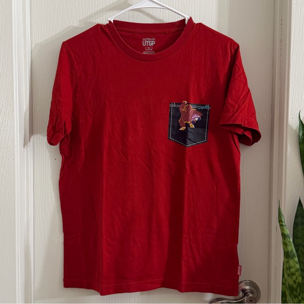 Uniqlo Red Graphic Pocket Tee